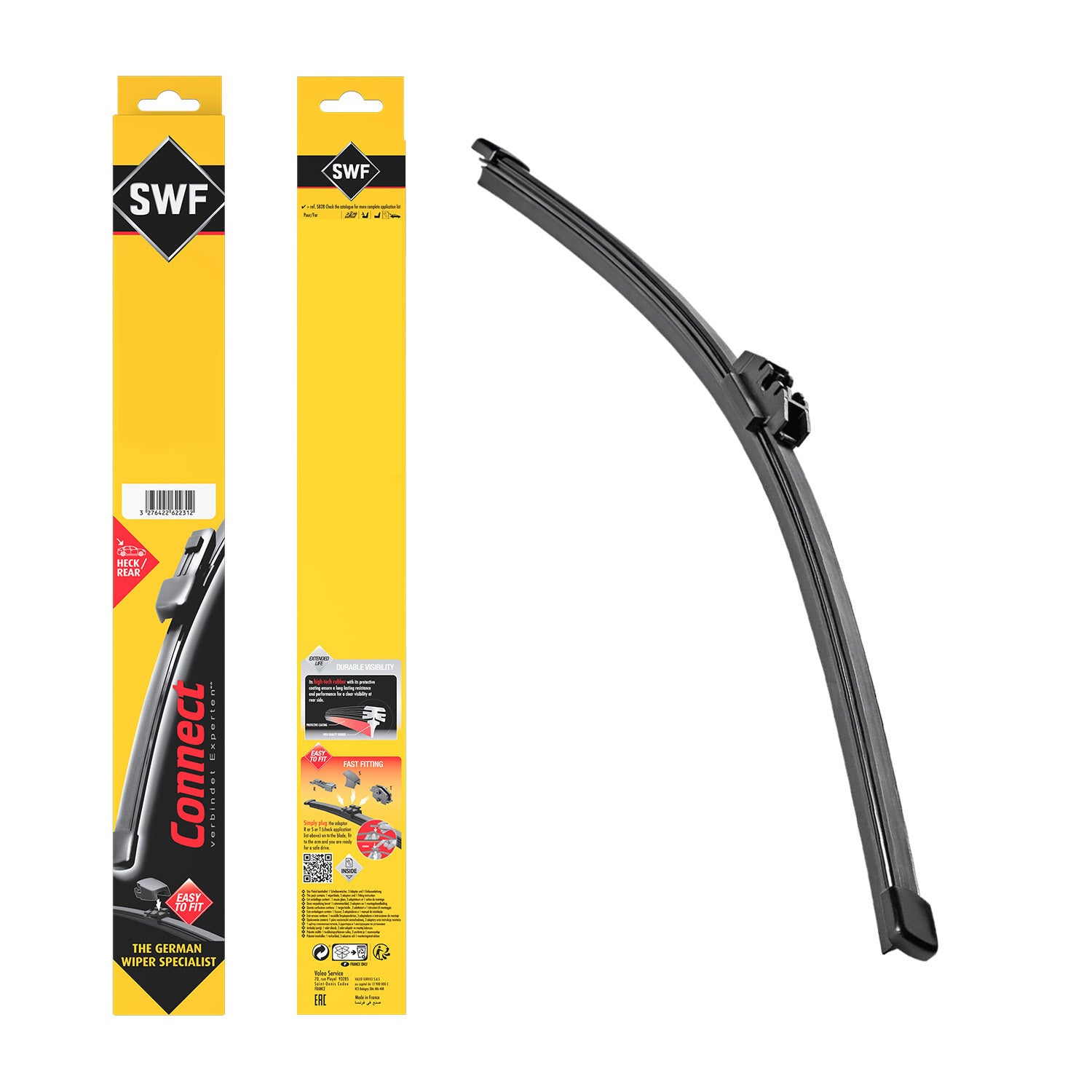 OXIMO Wischerblätter-Set Für Volvo V70 III Kombi (ab 08/2007) – 3 Stück: Vorne 650 + 500 Mm, Hinten 350 Mm, Mit PTFE-Beschichtung