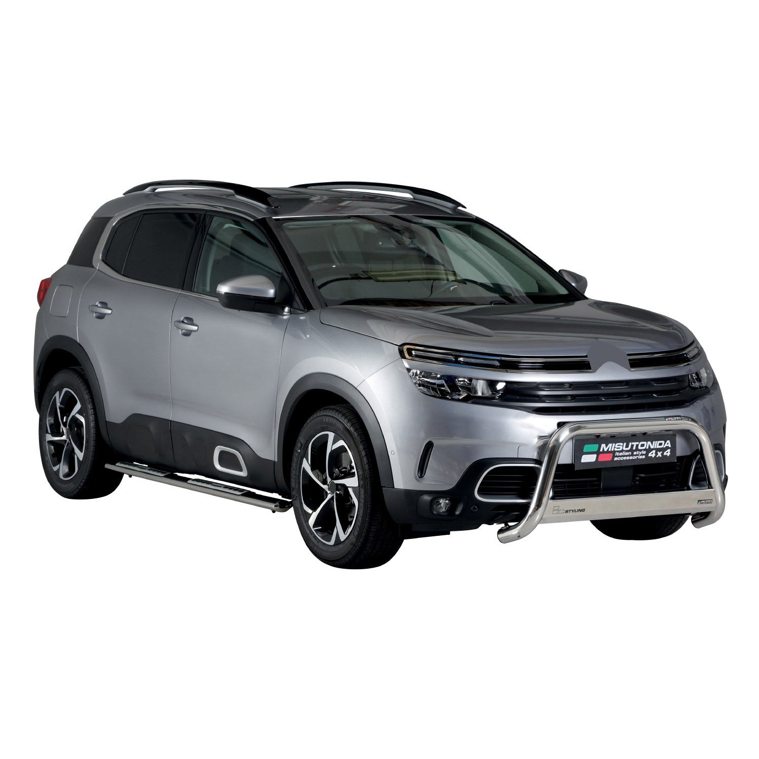 Trittbretter Seitenschweller für Citroën C-Crosser 2007-2013 Alu Grau 2 tlg main image 0