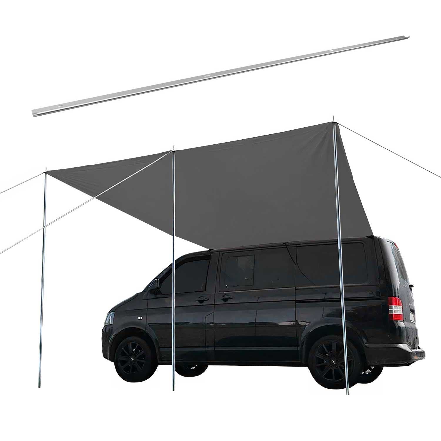 Sonnensegel Kederschiene & Markise Vorzelt Satz für VW T5 T6 ab 2003 L2 Silber