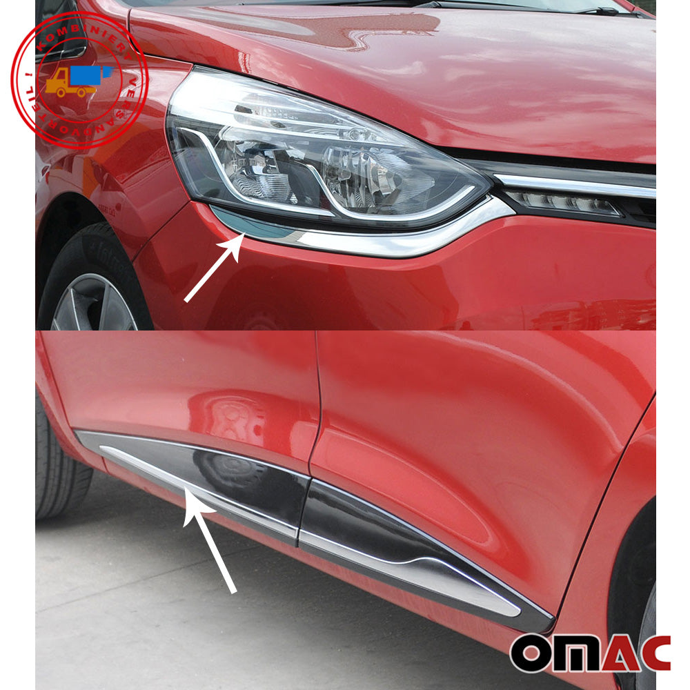 Türleisten Scheinwerferblenden Böser Blick für Renault Clio 2012-2019
