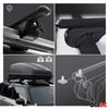 Dachreling + Dachträger für Ford Tourneo Custom 2012-2024 Kurzer Alu Schwarz 4x