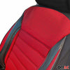 Schonbezüge Sitzbezüge für Fiat Sedici Stilo Schwarz Rot 2 Sitz Vorne Satz