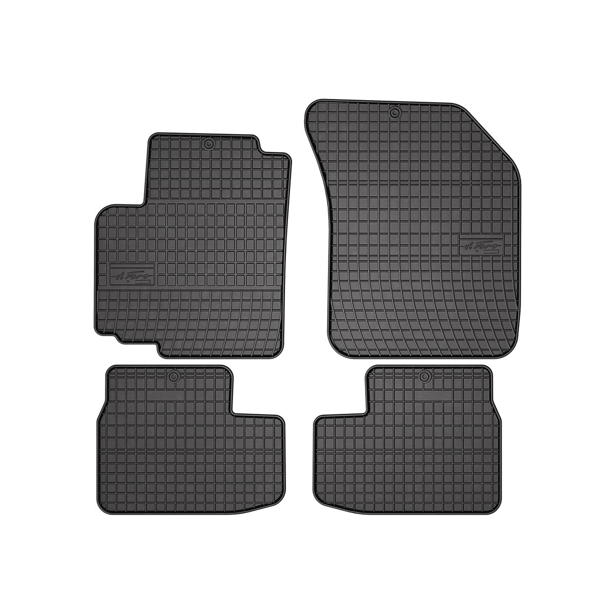 OMAC Gummi Fußmatten für Opel Agila B 2008-2015 Automatten Gummi TPE Schwarz 4x