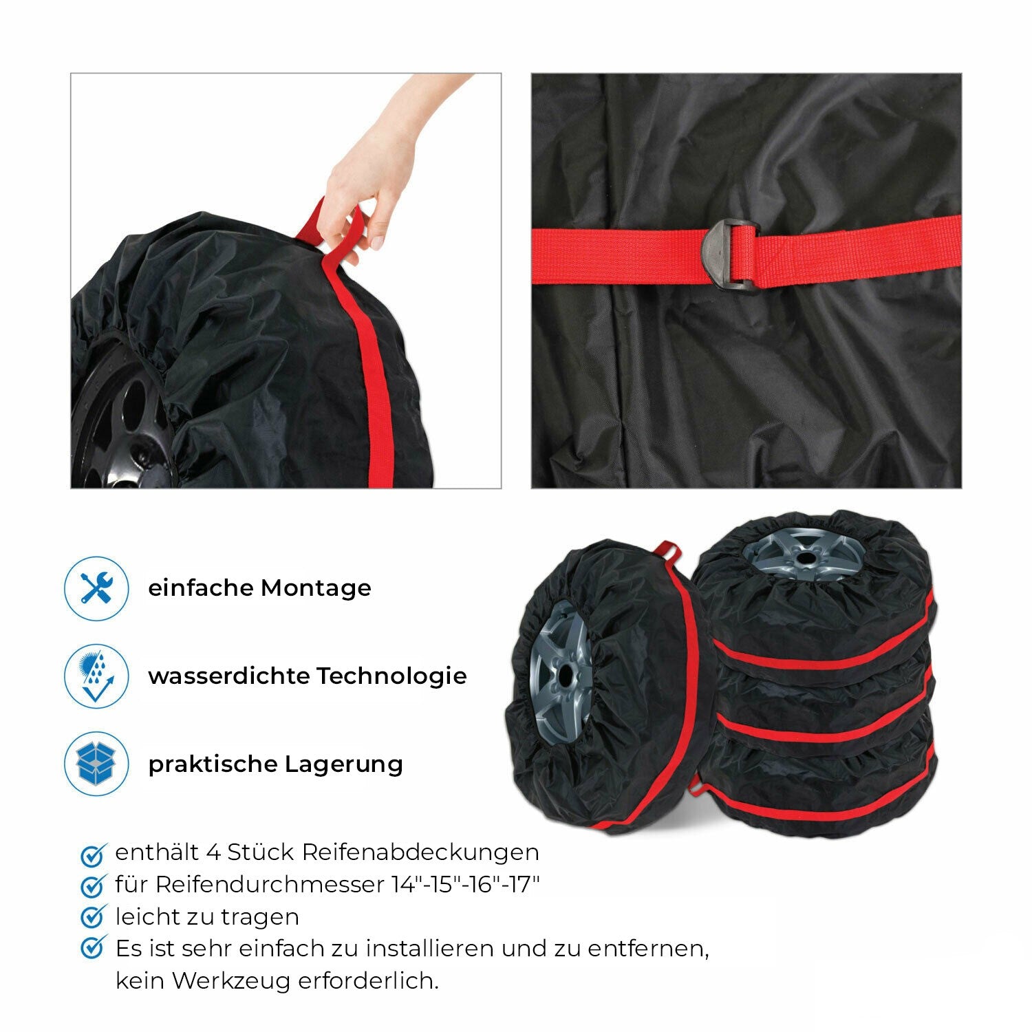 Reifentaschen-Set Felgentaschen XL 4-tl 17-20 Zoll : : Auto &  Motorrad