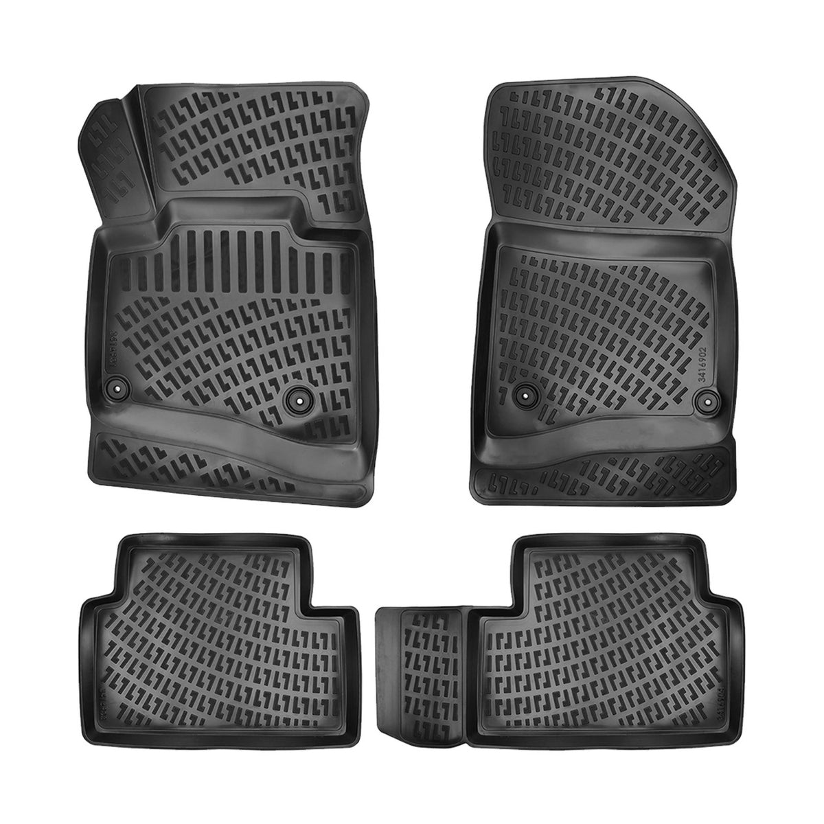 Fußmatten 3D Gummimatten für Citroen C5 Stufenheck 2008-2017 TPE Schwarz 4x