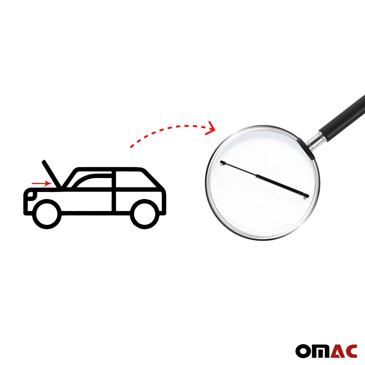 Motorhaubendämpfer Gasfeder Dämpfer für Toyota Hilux 2004-2020 Stahl