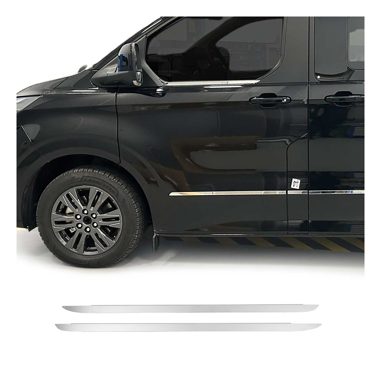 Fensterleisten Zierleisten für Ford Transit Tourneo Custom 2023-26 Edelstahl 2x