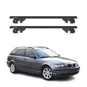 Dachträger Grundtäger für BMW 3er E46 Touring 1999-2007 Alu 90kg TÜV Schwarz 2x