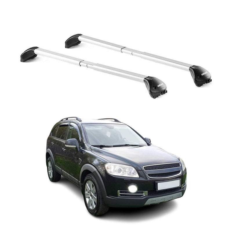 Dachträger Grundtäger für Chevrolet Captiva 2006-2016 5 tür 100kg Alu Silber ABE