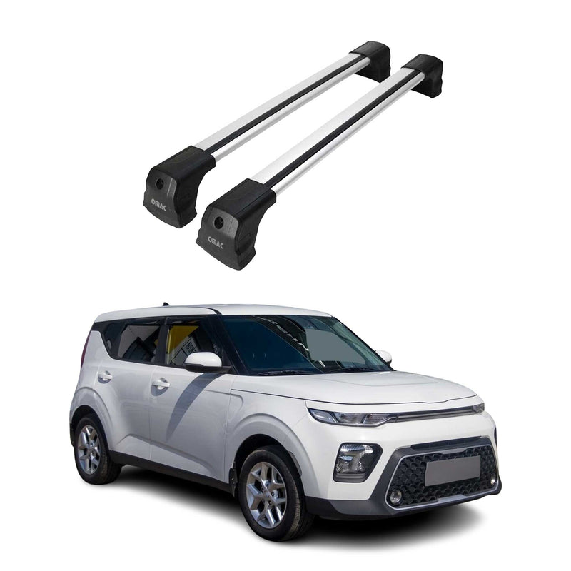 Dachträger Grundtäger für Kia Soul 2020-2025 75kg Silber Aluminium 2tlg