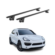 Dachträger Grundtäger für Porsche Macan 2015-2026 100kg Alu Schwarz 2 tlg ABE