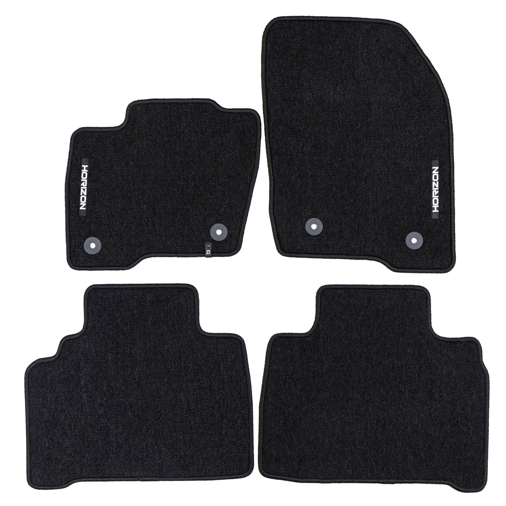 Velours Fußmatten für Ford Galaxy III 2015-2023 / S-Max II 2014-23 Schwarz 4 tlg