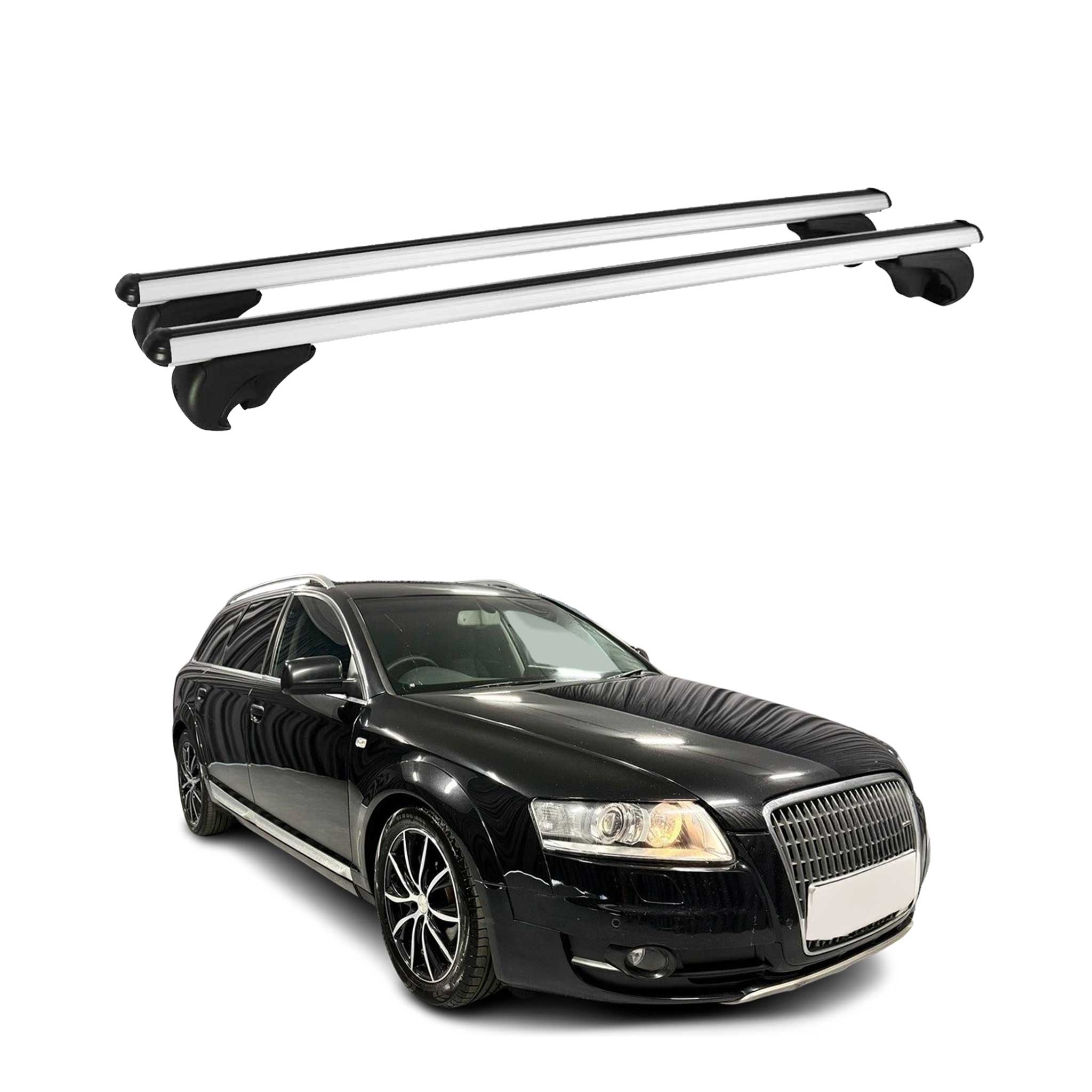 Dachträger Grundtäger für Audi A6 C6 4FH Allroad 2006-2011 75kg Alu Silber 2 tlg