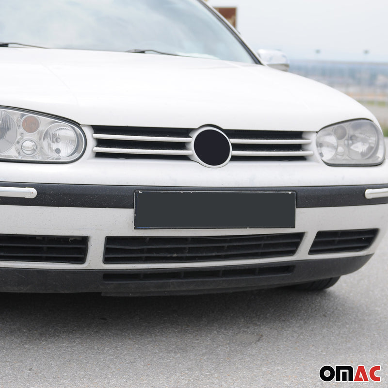 Kühlergrill Leisten Grillleisten für VW Golf 1997-2003 Edelstahl Silber 4tlg
