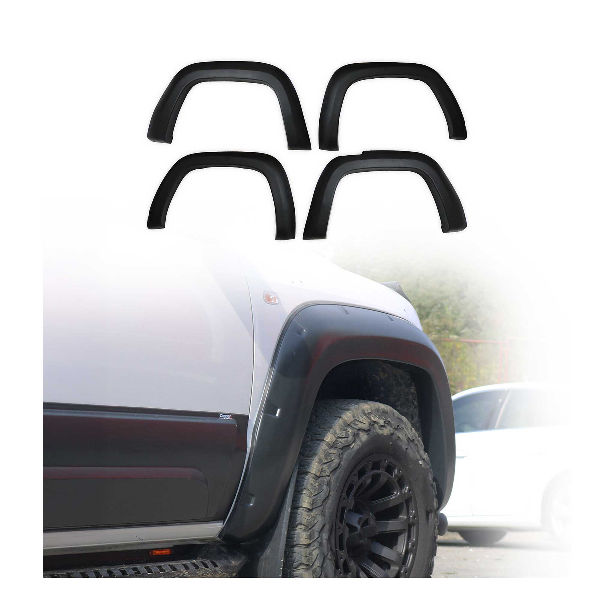 Radläufe Kotflügel Verbreiterung für VW Amarok 2010-2016 ABS Schwarz 4tlg