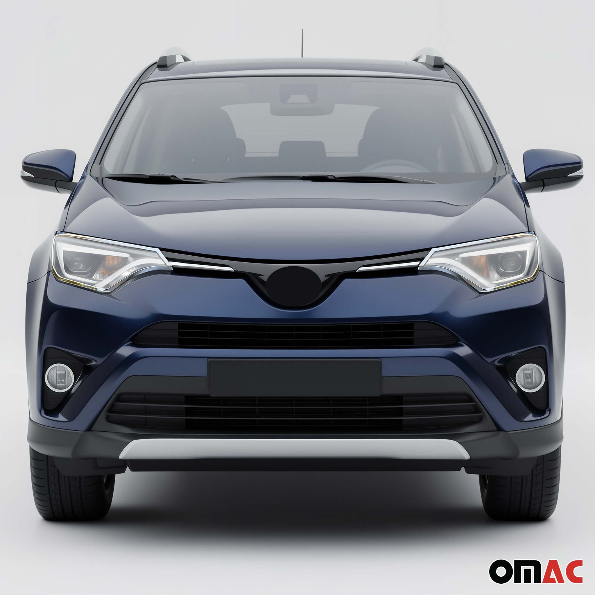 Scheinwerfer Leisten Scheinwerferblende für Toyota RAV4 2015-2018 Chrom ABS 2tlg