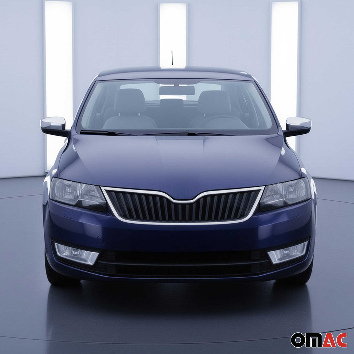 Spiegelkappen Spiegelabdeckung für Skoda Rapid Limo 2012-2019 Edelstahl Chrom