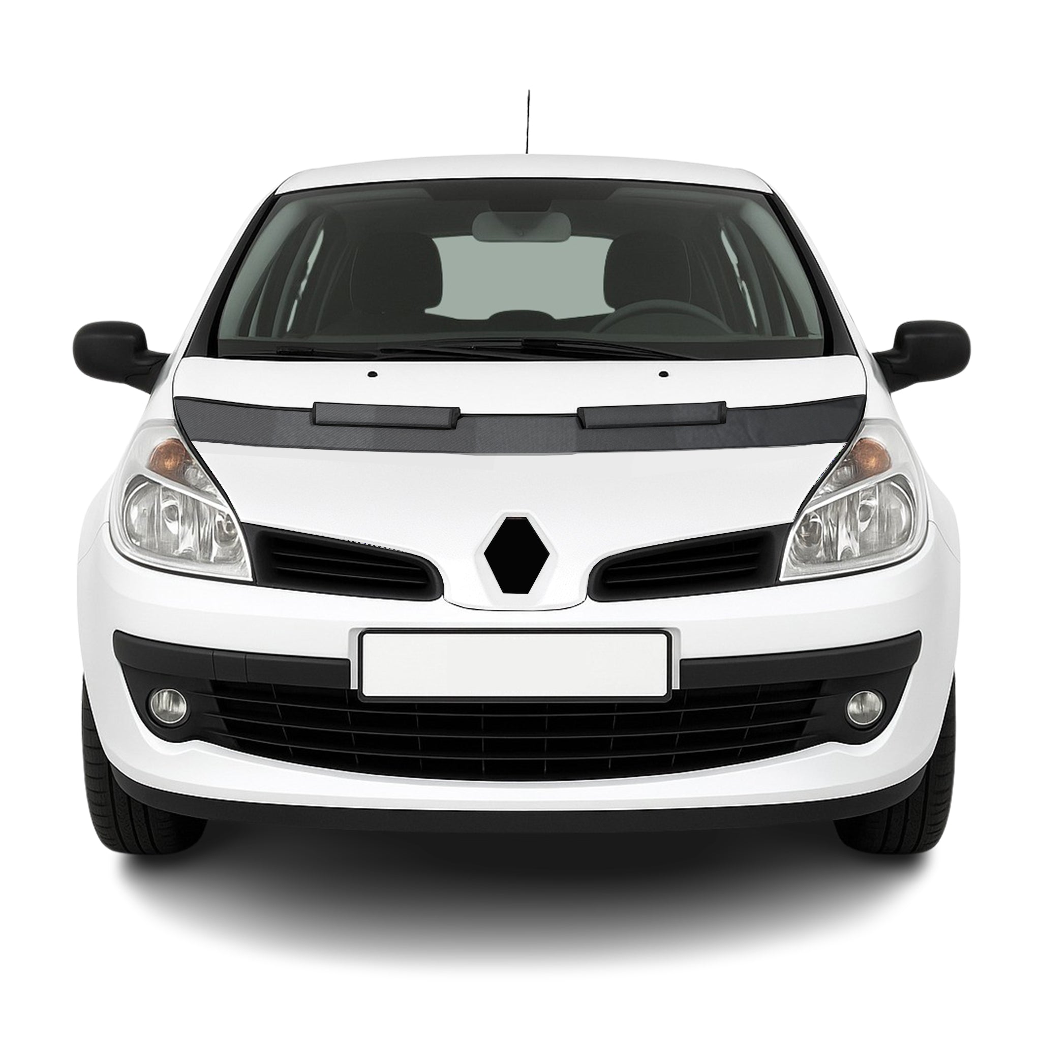 Haubenbra Steinschlagschutz Bonnet Bra für Renault Clio 2006-2010 Kariert Halb