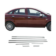 Fensterleisten Zierleisten für Fiat Linea 2006-2012 Edelstahl Chrom 8tlg