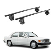 Stahl Dachträger für Mercedes 190 W201 1982-1993 TÜV Abschließbar 2tlg Schwarz