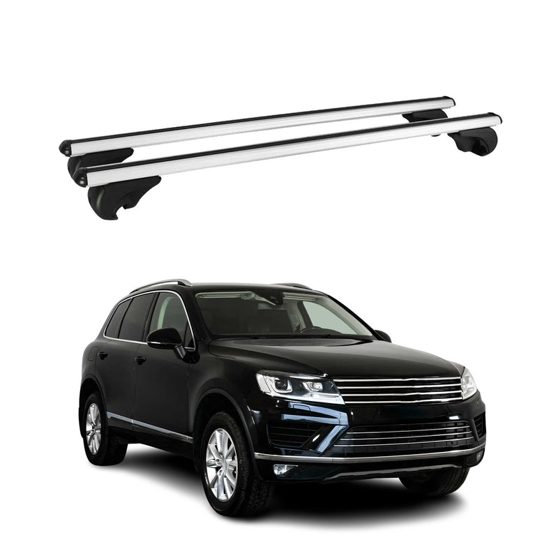 Dachträger Grundtäger für VW Touareg 2010-2025 75kg Aluminium Silber 2 tlg