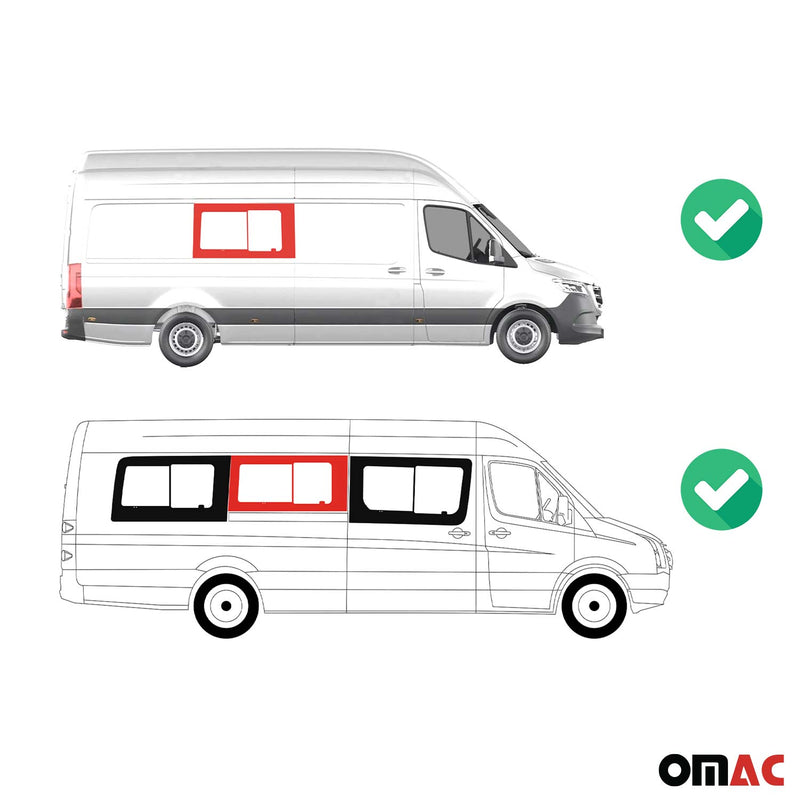 Schiebefenster Sicherheitsglas für VW Crafter 2006-2017 Rechts Schiebetür L3 L4