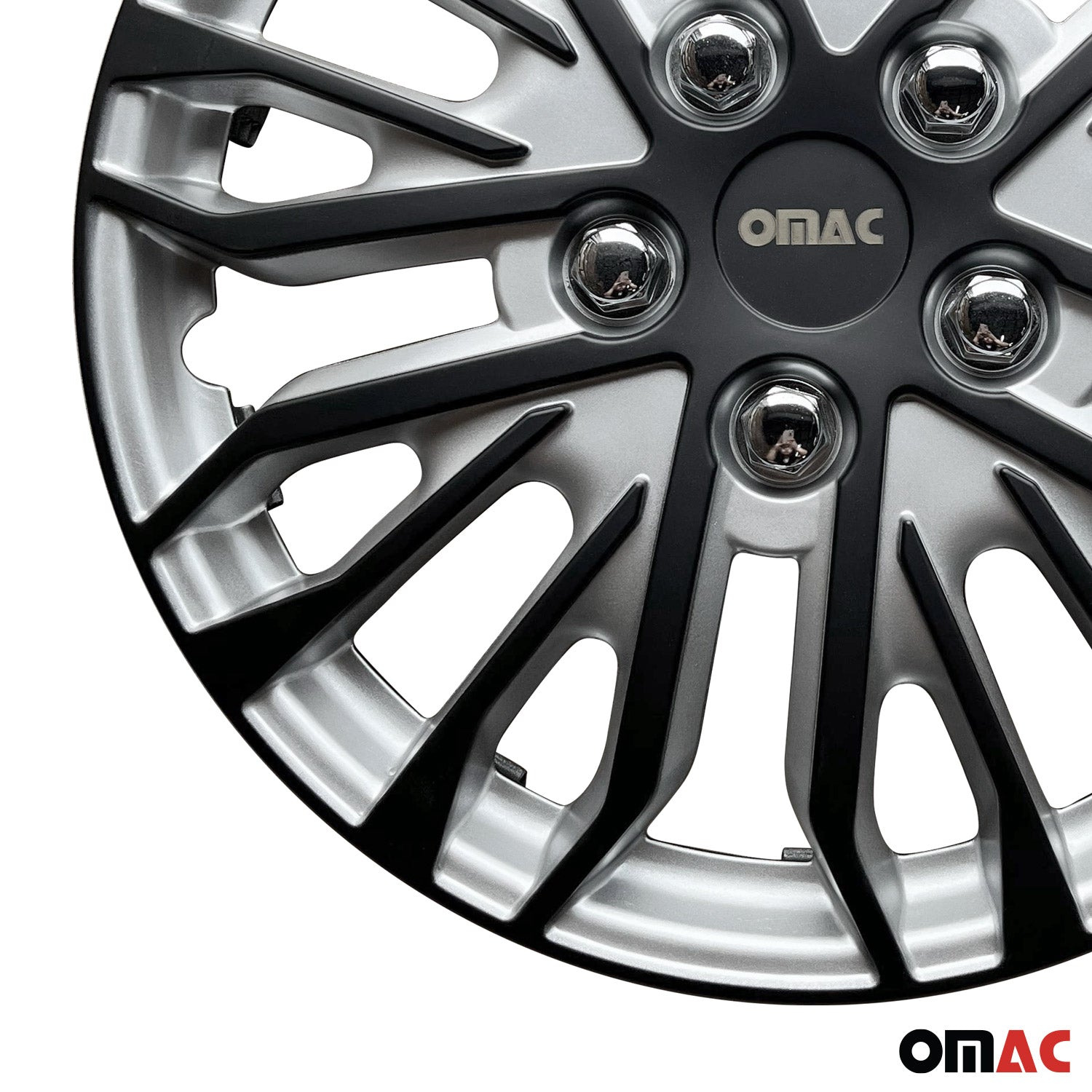 16 Zoll Radkappen Universal Radzierblenden Grau-Schwarz Matte 4 Stück Radblenden