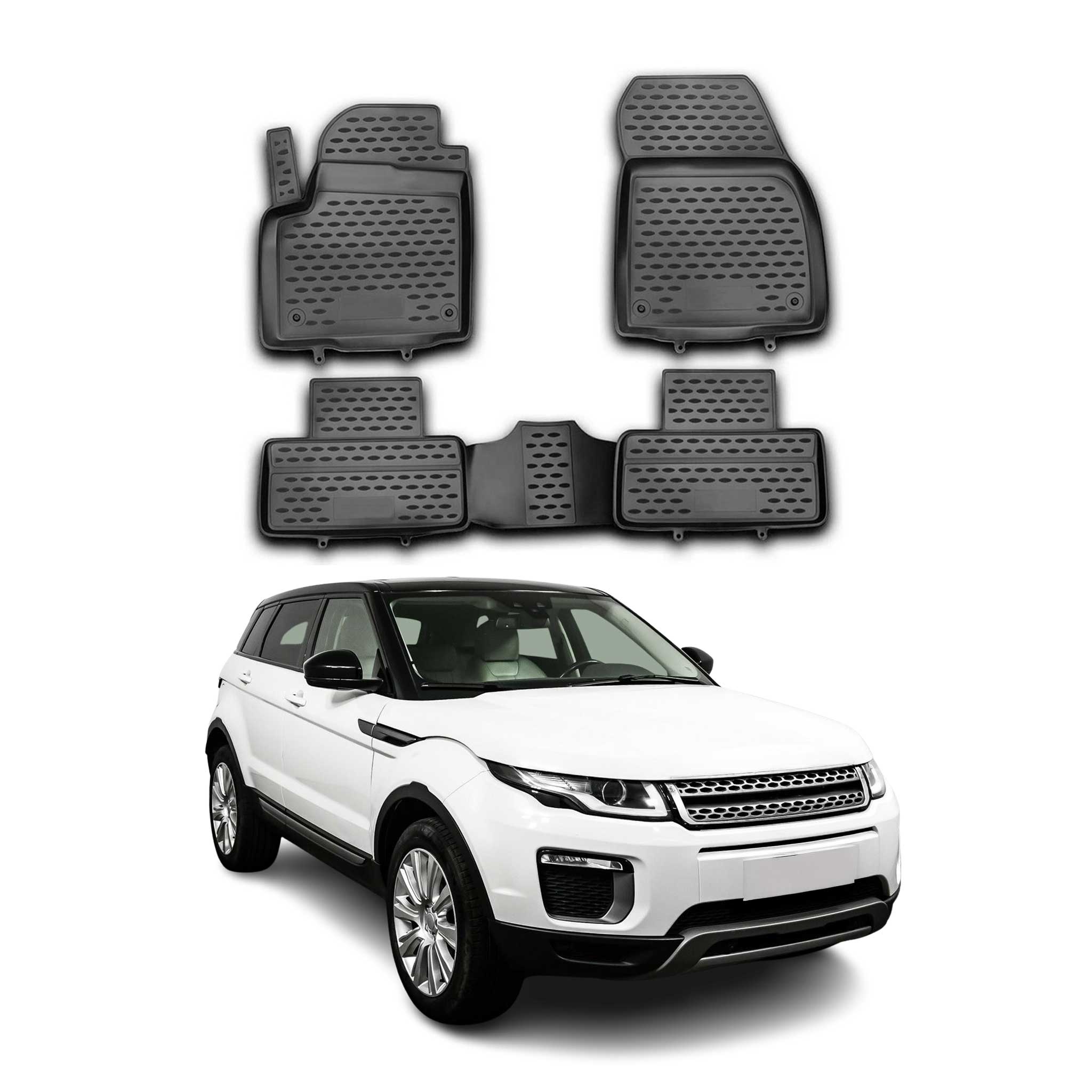 OMAC Gummimatten Fußmatten für Land Rover Range Rover Evoque L538 2011-2019 4x