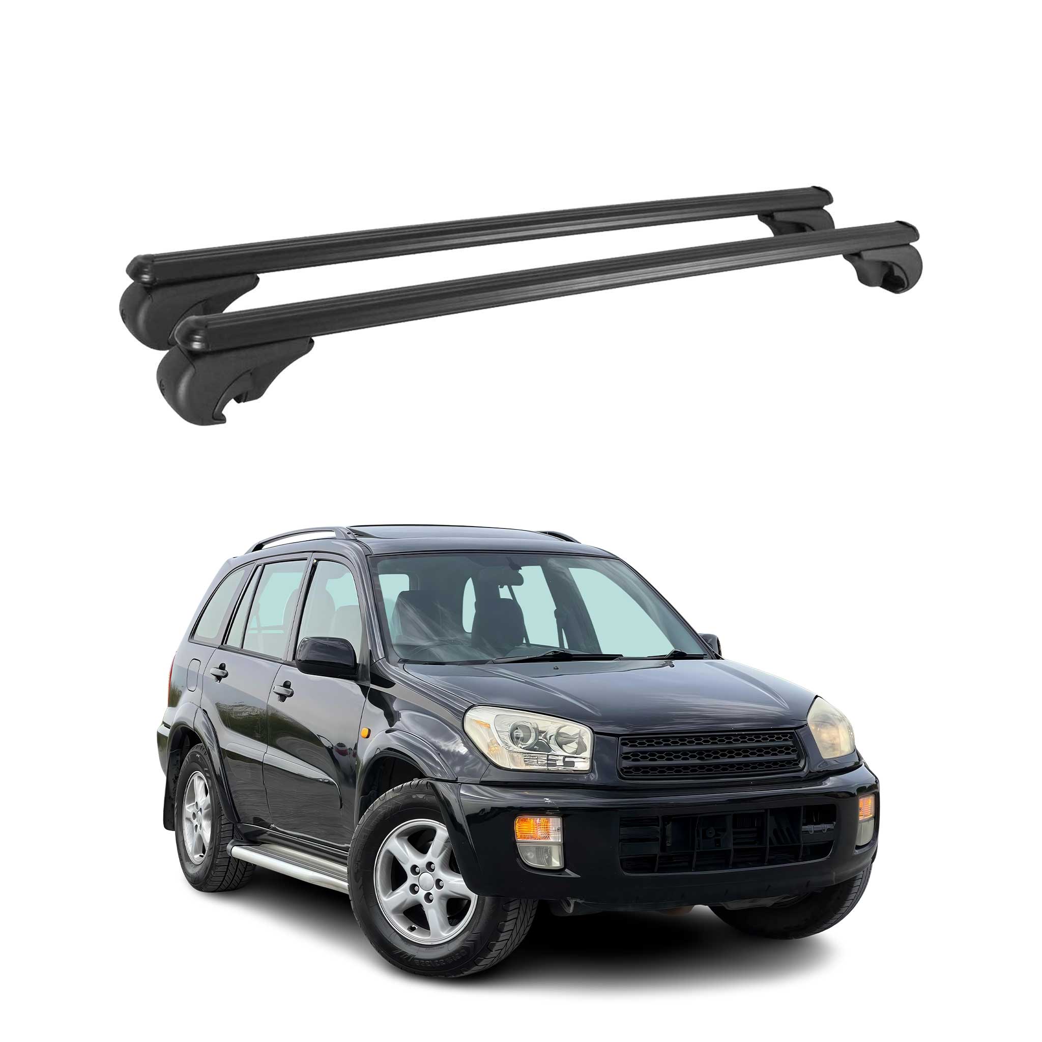 Dachträger für Toyota RAV4 2000-2005 Gepäckträger Grundträger Alu Schwarz 2x