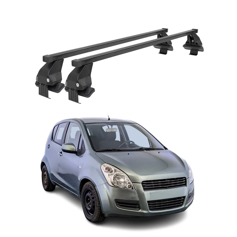 Menabo Dachträger Grundtäger für Suzuki Splash 2008-2014 50kg Stahl Schwarz 2x