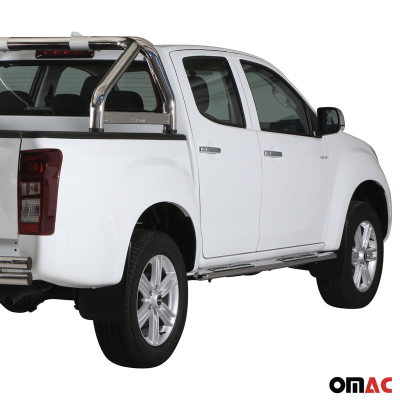 Stahl Seitenschweller Schwellerrohre für Isuzu D-Max Double Cab 2012-2019 Grau