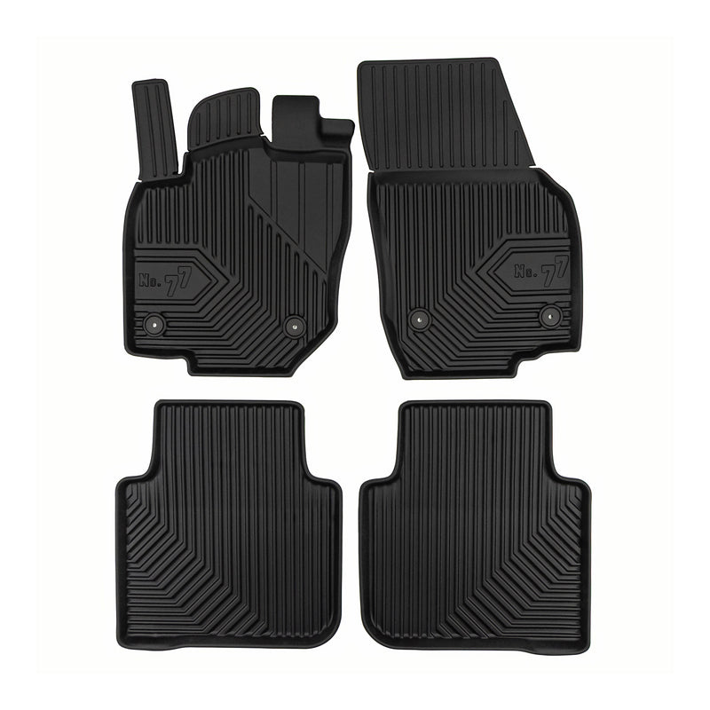 Fußmatten Gummimatten No.77 für Skoda Kodiaq II 2024-2025 TPE Schwarz 4 tlg