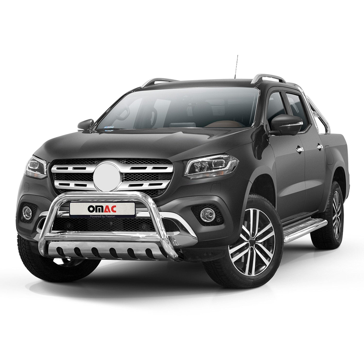 Frontbügel Frontschutzbügel für Mercedes X Klasse 2017-2020 ABE Edelstahl Silber