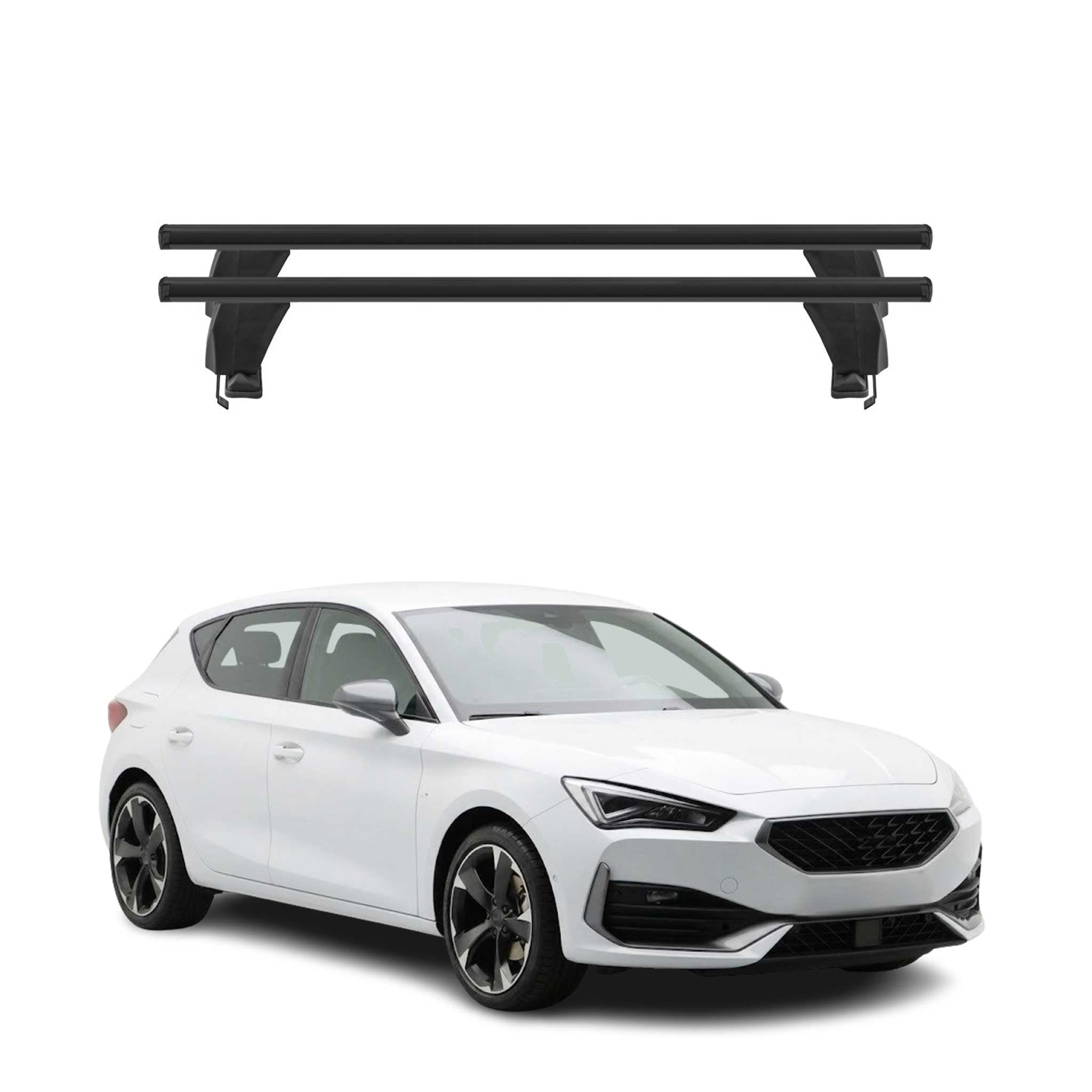 Menabo Dachträger Grundtäger für Cupra Leon IV 2020-2023 Pre-FL Alu Schwarz 2tlg