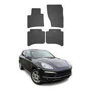 OMAC Gummi Fußmatten für Porsche Cayenne 2010-2017 Automatten TPE Schwarz 4x