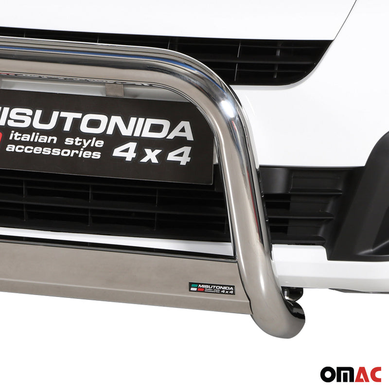Frontbügel Frontschutzbügel für Citroen Berlingo 2015-2018 ø63mm Stahl Silber
