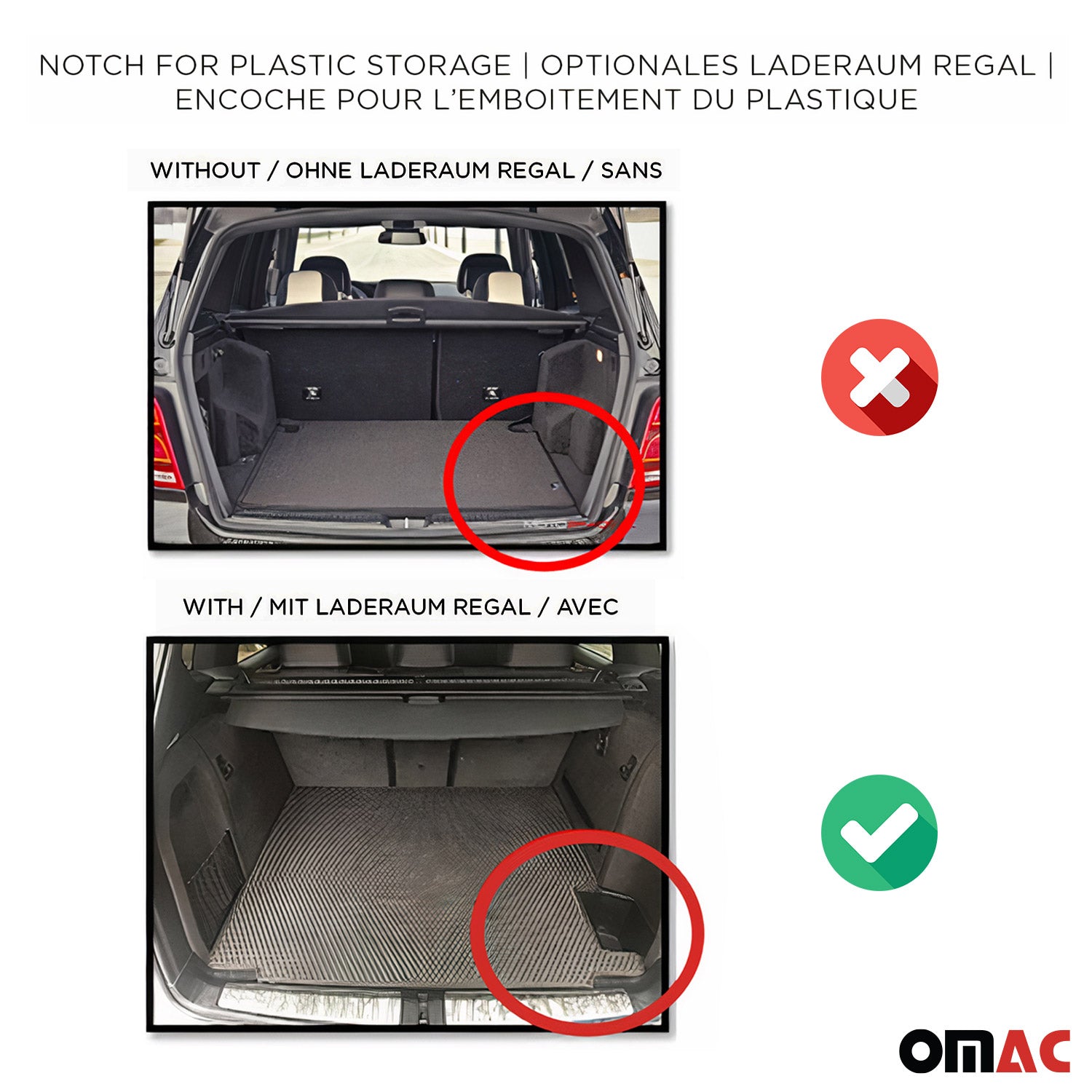 OMAC Gummi Kofferraumwanne für Volvo S60 2001-2010 TPE Laderaumwanne Schwarz