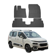 OMAC Gummi Fußmatten für Peugeot Rifter 2018-2024 Automatten Gummi Schwarz 4tlg