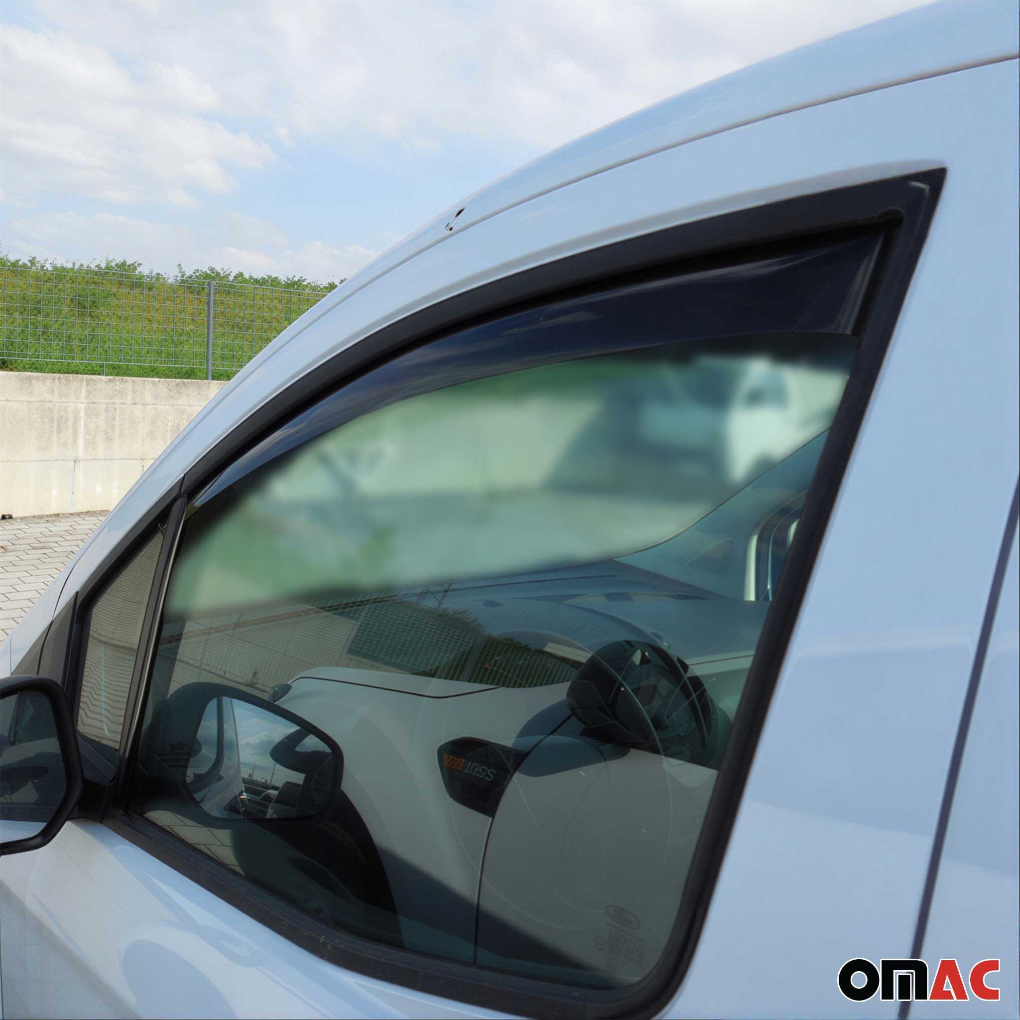 Windabweiser Regenabweiser für Ford Tourneo Courier 2014-2023 Dunkel Acryl 2tlg