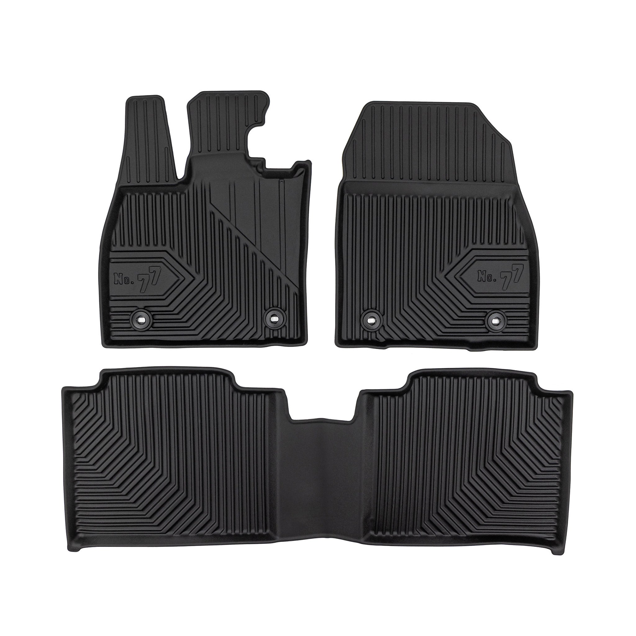 Fußmatten Gummimatten No.77 für Lexus RZ 2023-2026 TPE Gummi Schwarz 3 teile