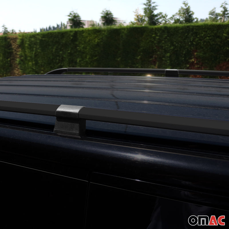 Dachreling für Mercedes Vito W639 2003-2024 L3 Extra Langer RS Schwarz Alu 2X