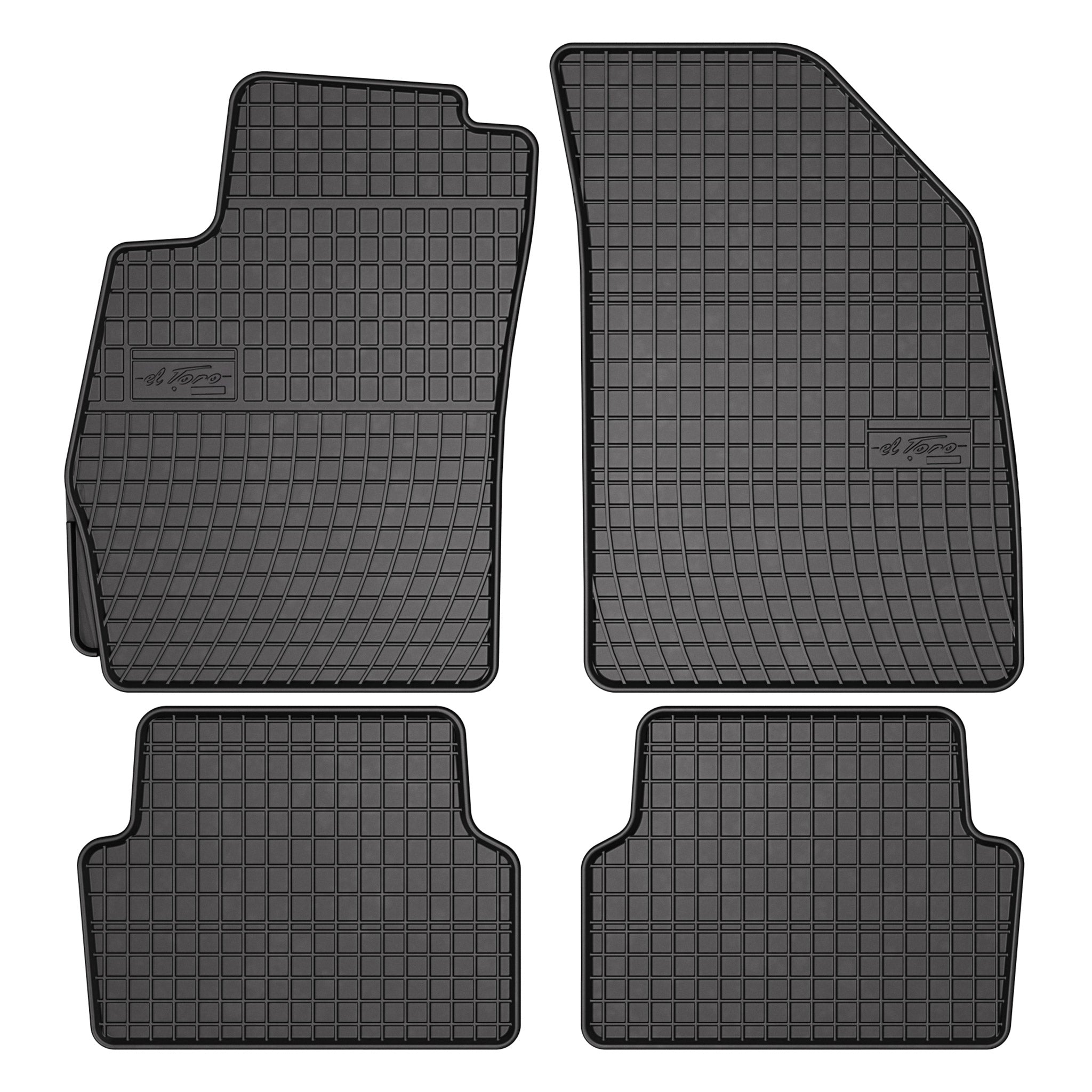 OMAC Gummi Fußmatten für Chevrolet Aveo T300 2011-2016 Automatten Schwarz 4x