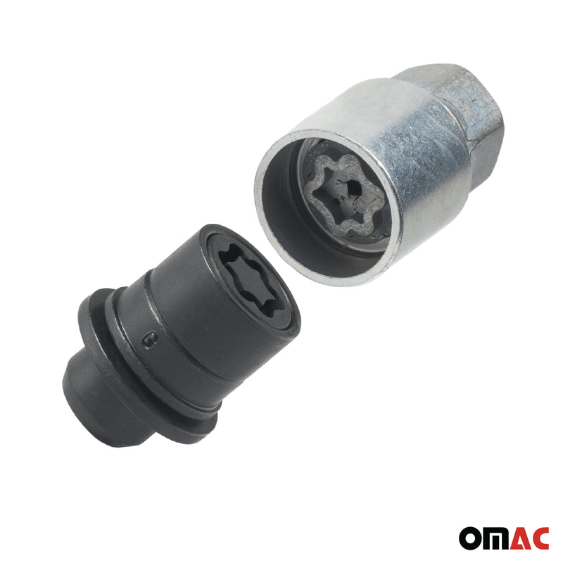 Radschloss Radschrauben Satz für KIA Stinger ab 2019 Schwarz 4tlg M12X1.5