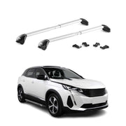Dachträger Grundtäger für Peugeot 3008 2016-2024 100kg Alu Silber 2 tlg ABE