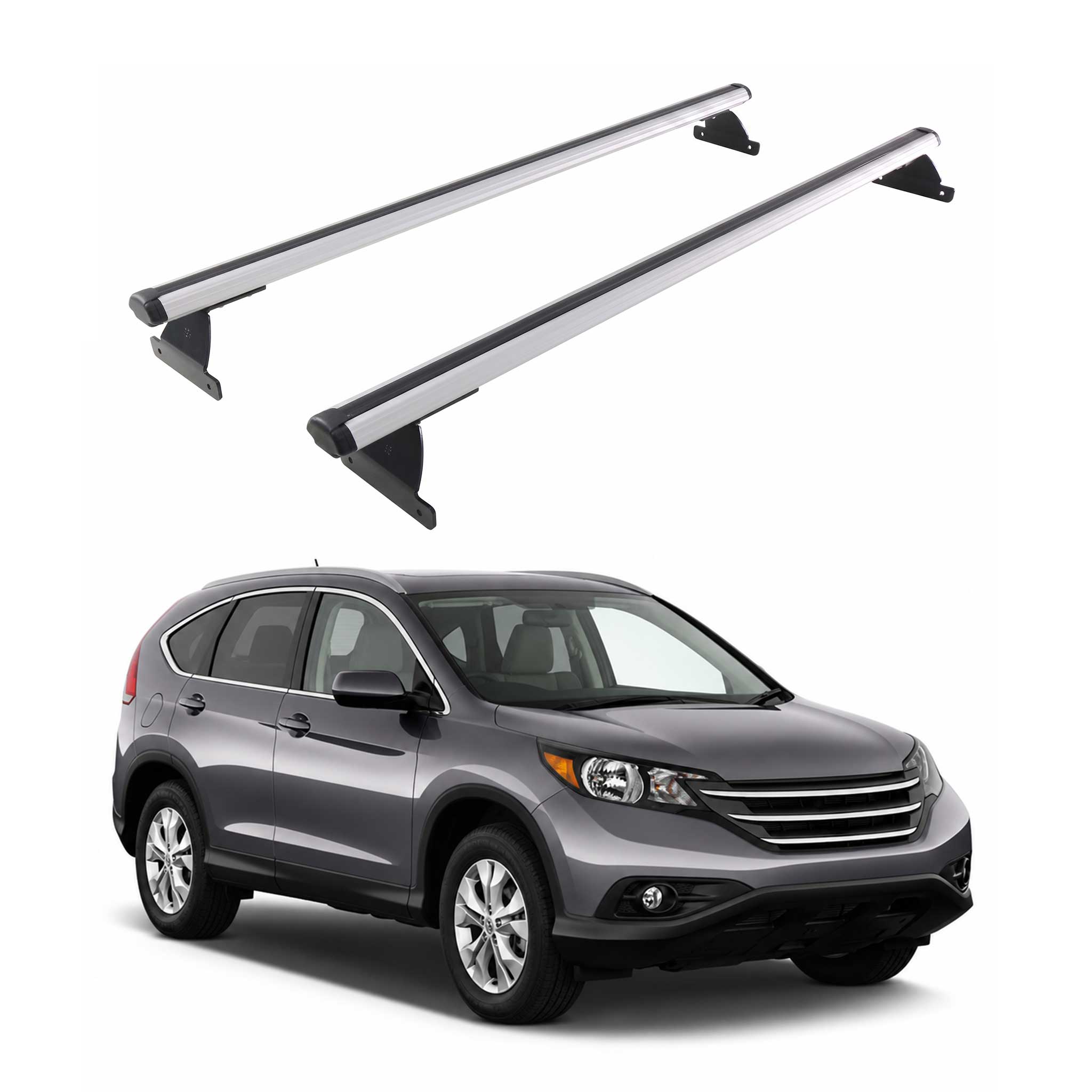 Dachträger Grundtäger für Honda CR-V IV 2013-2018 75kg Aluminium Silber 2 tlg