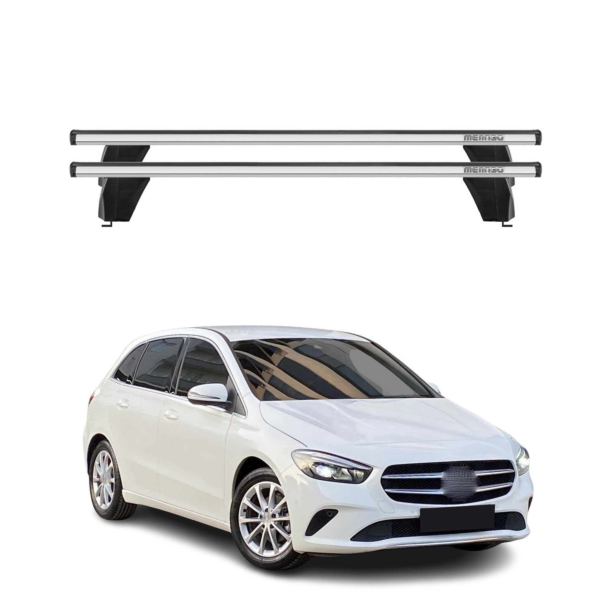 Menabo Dachträger Grundtäger für Mercedes B Klasse W247 2019-2026 75kg Silber 2x