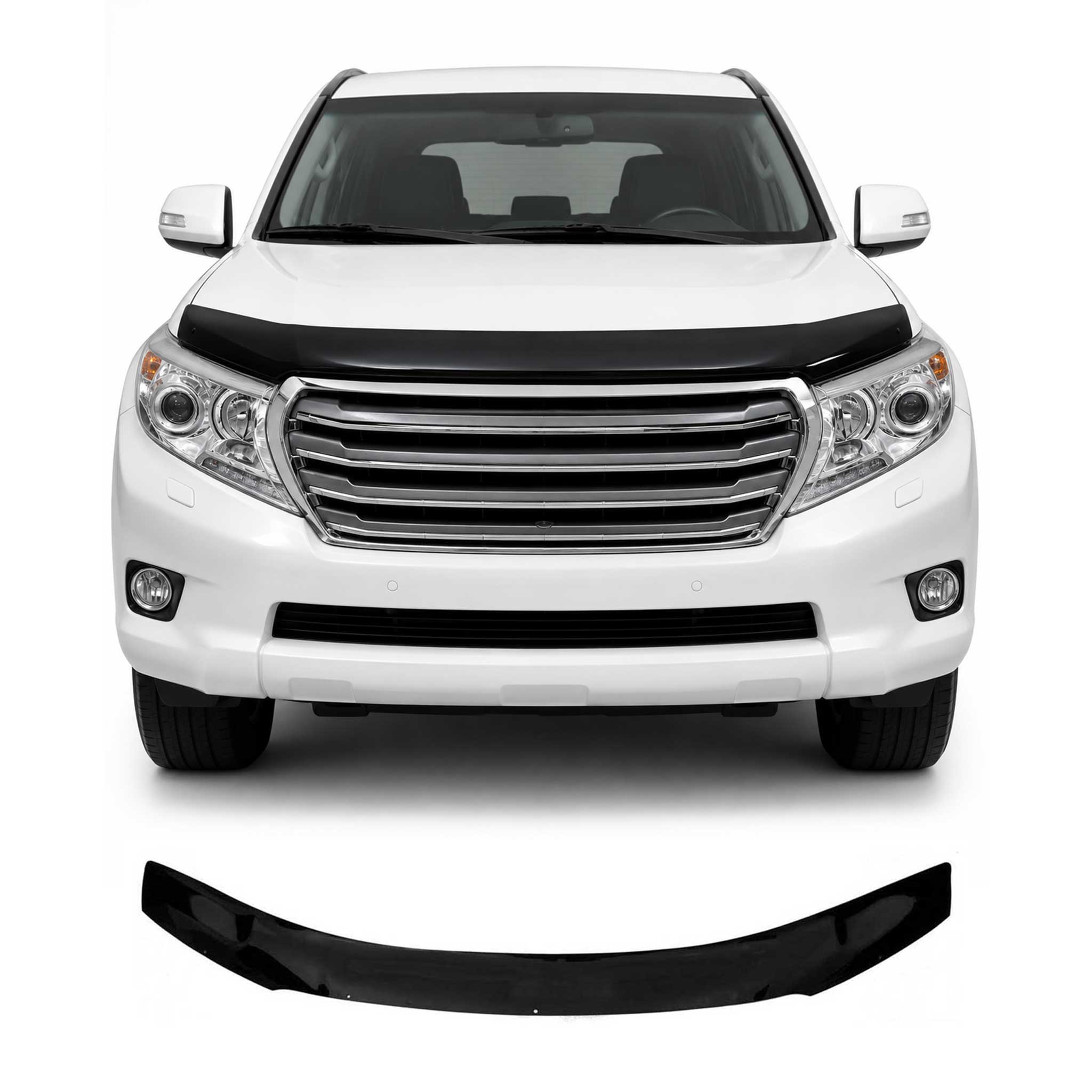 Motorhaube Deflektor Insektenschutz für Toyota Land Cruiser 200 2008-2014 Dunkel