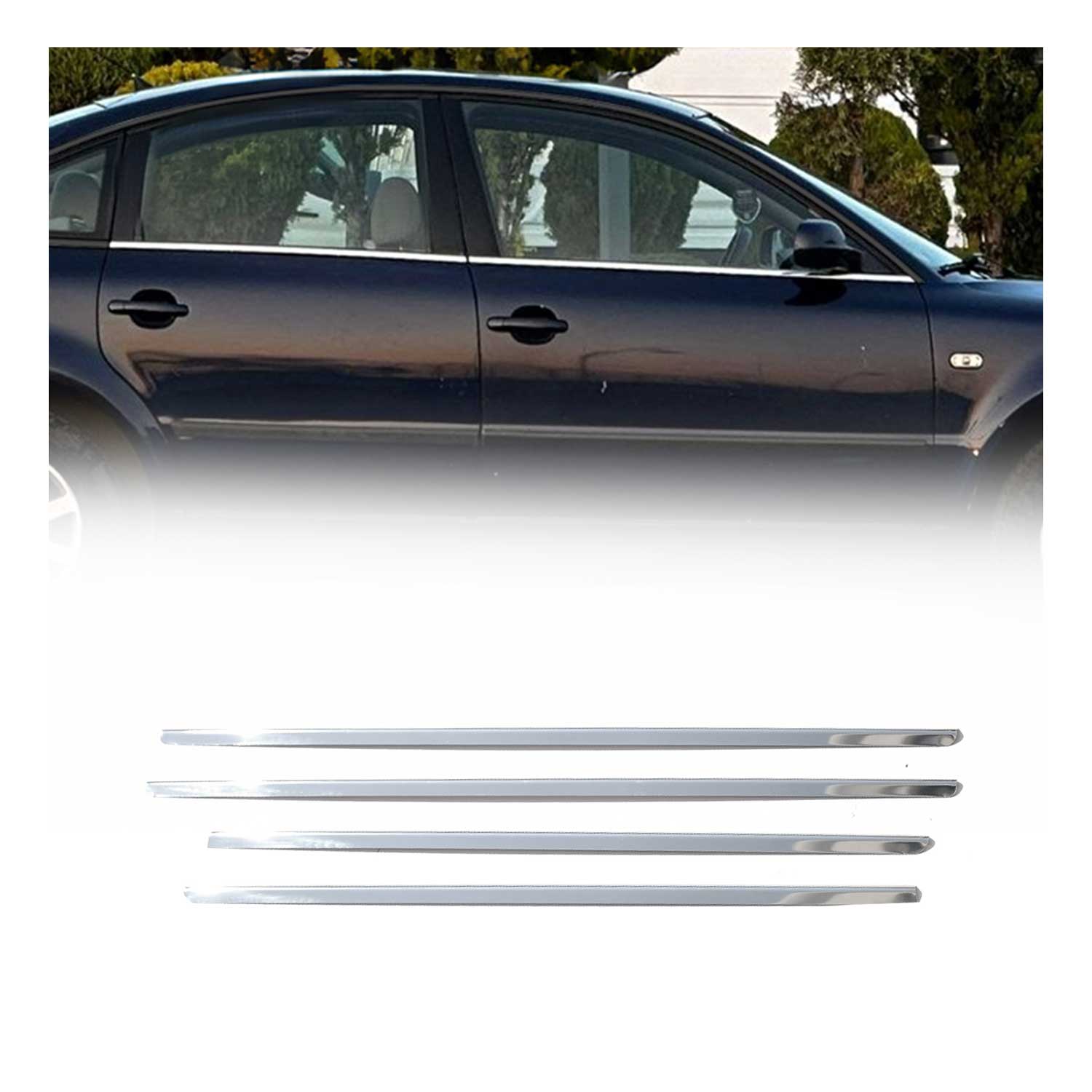 Fensterleisten Zierleisten für VW Passat 2000-2005 Edelstahl Chrom 4tlg