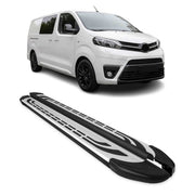 Trittbretter Seitenschweller für Toyota Proace 2016-2026 L2 L3 Alu Schwarz