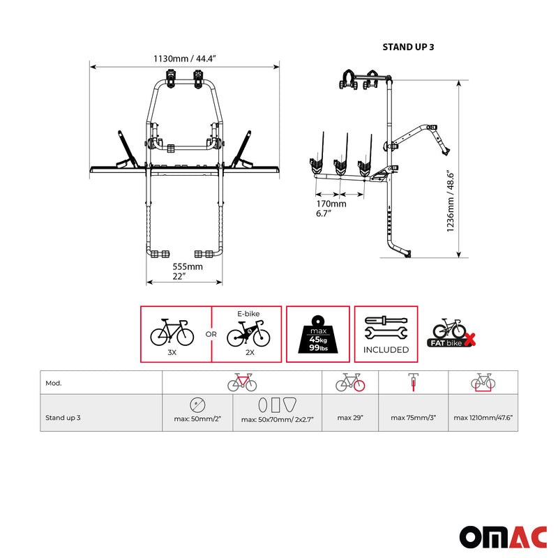 Heckklappe Fahrradträger E Bike Lexus CT 3 Fahrräder